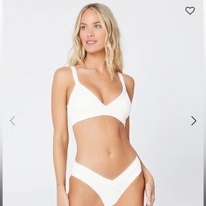 NEW Ribbed Vera Bikini Top LSpace Size M